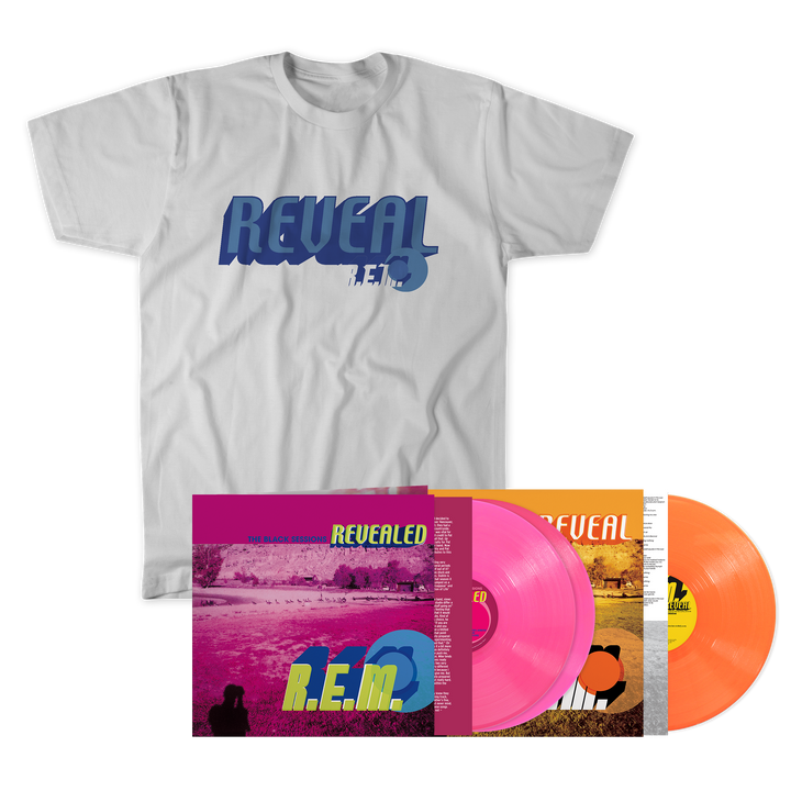 The Black Sessions Revealed (Neon Pink, Exclusive 2-LP) + Reveal (Neon Orange, Exclusive 1-LP) + Logo Tee Bundle — Image 1 of 4