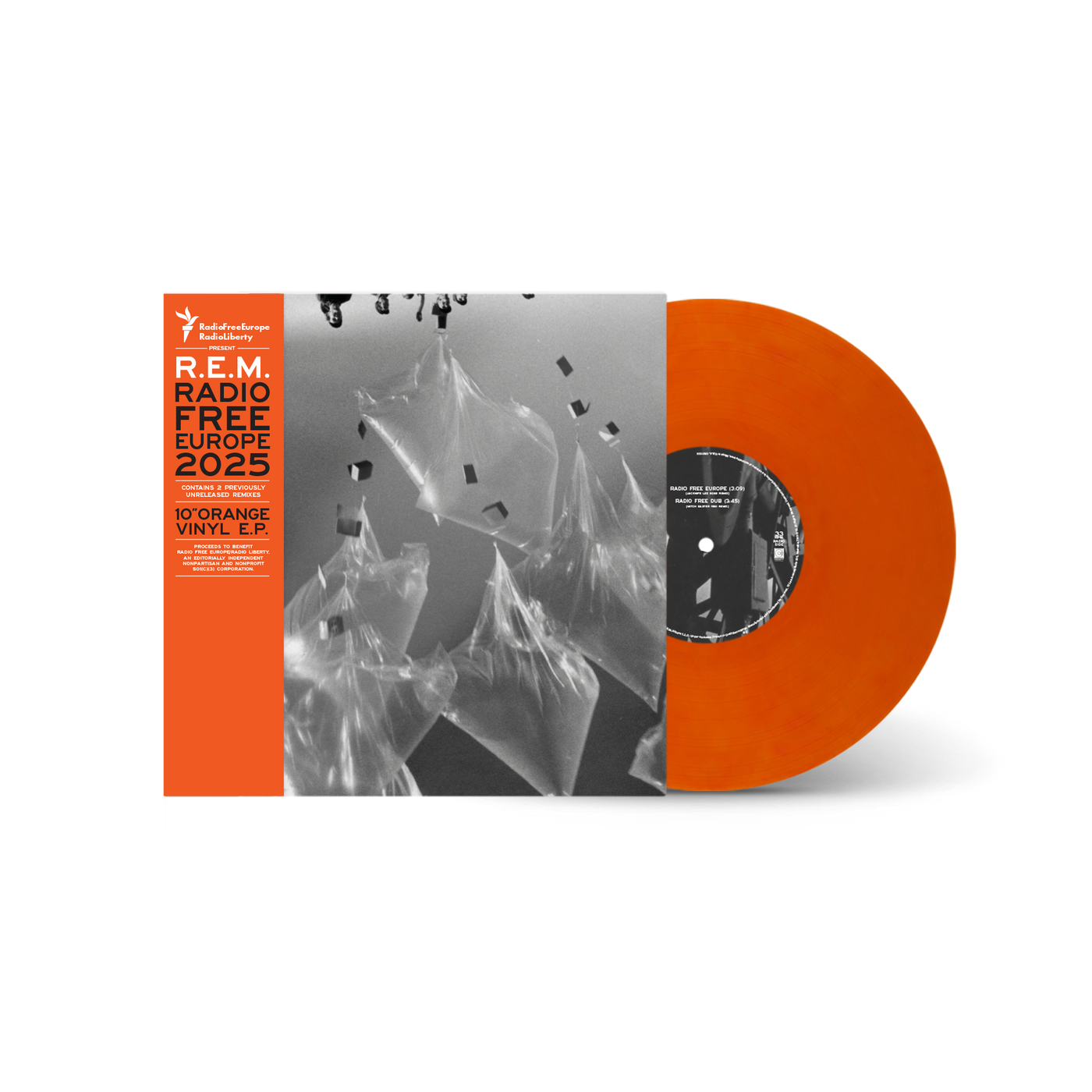 Radio Free Europe 2025 10" Translucent Orange Vinyl E.P. + Radio Free Europe Tee Bundle