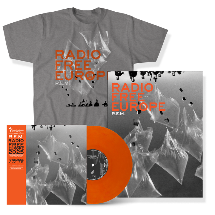 Radio Free Europe 2025 10" Translucent Orange Vinyl E.P. + Radio Free Europe Tee + Radio Free Poster Bundle