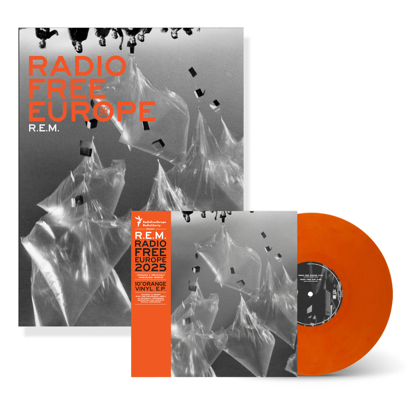 Radio Free Europe 2025 10" Translucent Orange Vinyl E.P. + Radio Free Europe Poster Bundle