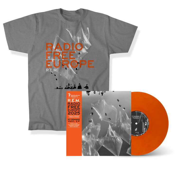 Radio Free Europe 2025 10" Translucent Orange Vinyl E.P. + Radio Free Europe Tee Bundle
