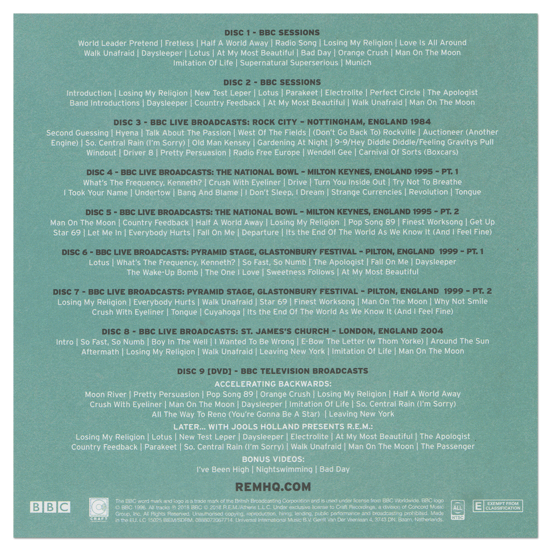 R.E.M. At The BBC (8-CD + DVD Box Set) + Fables Cube Hat Bundle