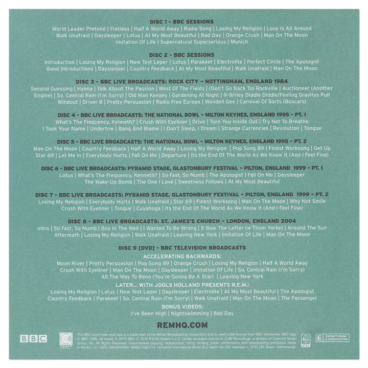 R.E.M. At The BBC (8-CD + DVD Box Set) + Fables Cube Hat Bundle